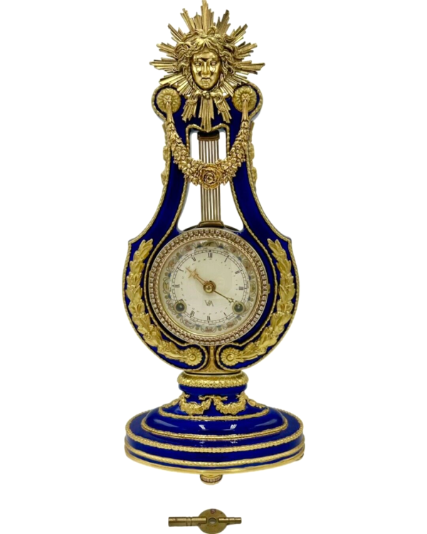 Franklin Mint / V&A Museum “Marie-Antoinette” Lyre Clock — Pristine Full Set (with Bell Chime)